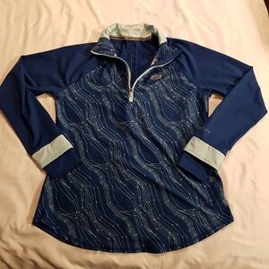 Skechers Sport women's size Medium 1/4 zip shirt, front top sleeve seam pocket